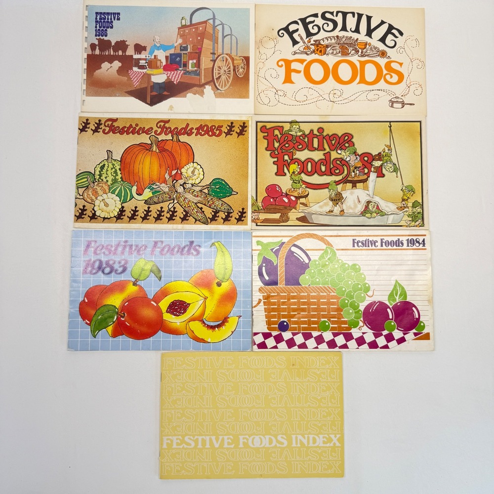 Vintage Festive Foods Recipe‎ Booklets Lot 1980s SPS Southwestern Public Service